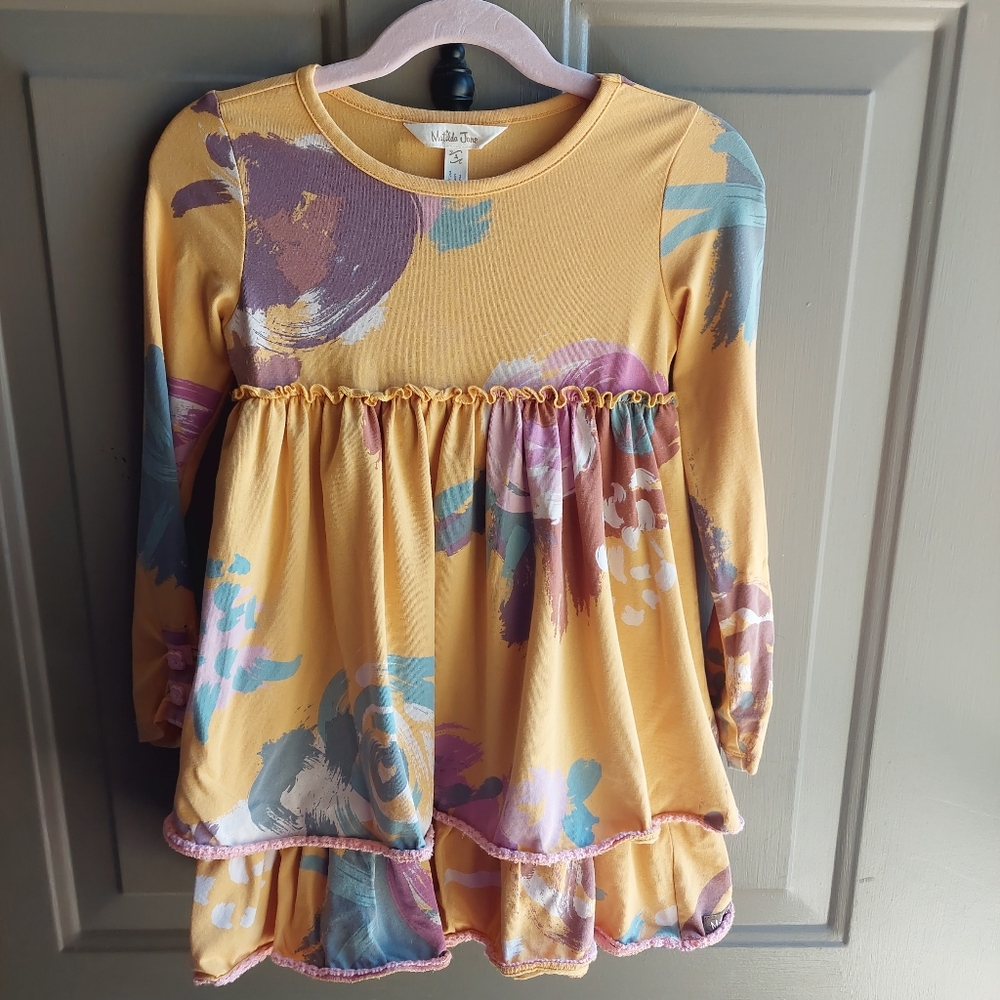 Matilda Jane girls sz4 yellow dress